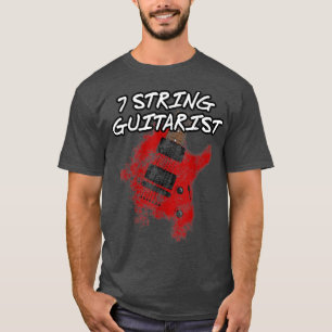 T-shirt Guitariste 7 cordes, guitare à gamme étendue, musi