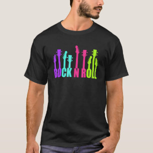 T-shirt Guitariste disant Rock And Roll Guitare Musique Ac