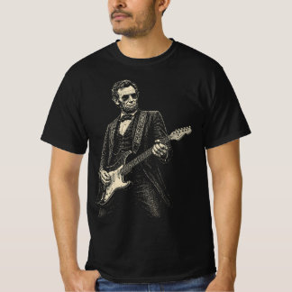 T-shirt Guitariste génial de Lincoln Gravure vintage