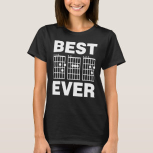 T-shirt Guitariste Meilleur Papa Jamais Guitare Chords