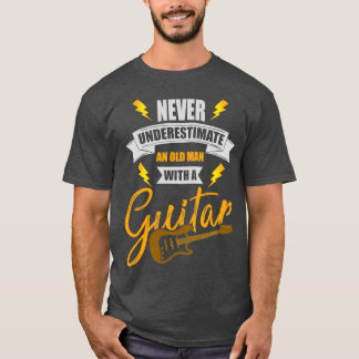 T-shirt Guitariste retraité jouant de la guitare musicale