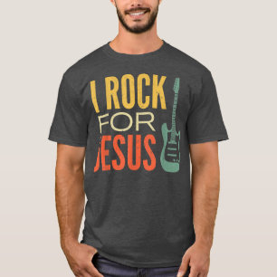 T-shirt Guitariste rock Jesus Electric Guitare Vintage Chr