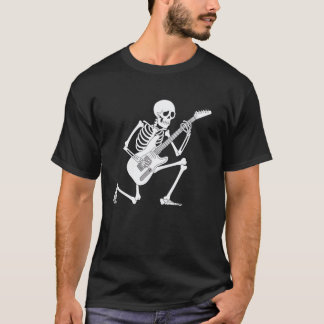 T-shirt Guitariste squelette Rock Costume Halloween Musici