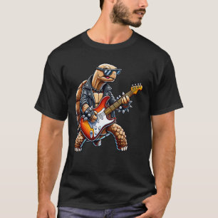T-shirt Guitariste Tortoise Guitare Électrique Concert Mus