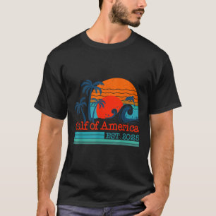 T-shirt Gulf Of Us America Est 2025 Retro Vintage Beach
