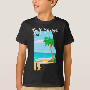 T-shirt Gulf Shores Al Vintage Orange Beach Alabyma Voyage