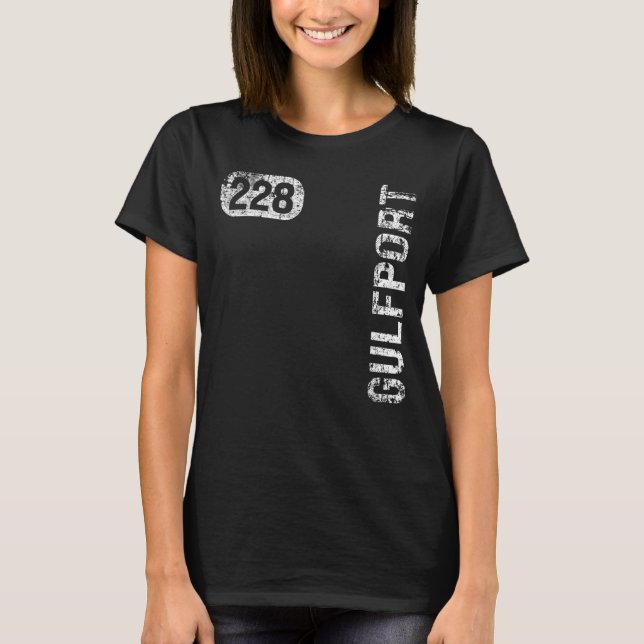 T-shirt Gulfport Mississippi 228 Indicatif régional Retro  (Devant)