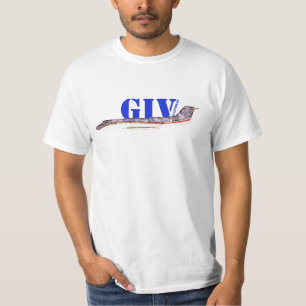 T-shirt Gulfstream GIV Jet privé avec typographie audacieu