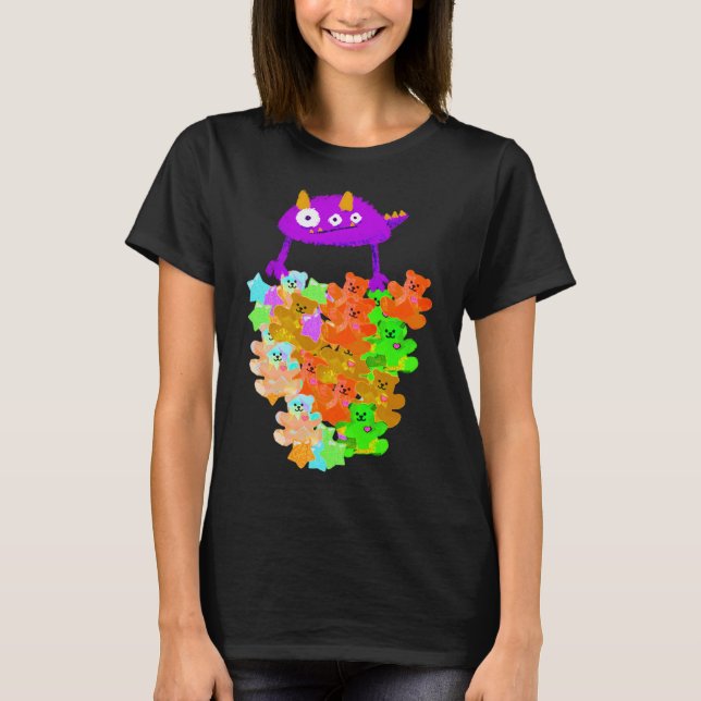 T-shirt Gummy Bear Harvest Monster (Devant)