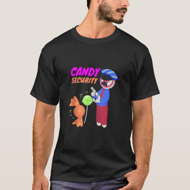 T-shirt Gummy Candy I Candy Security I Candy Cane Candy Sw (Devant)