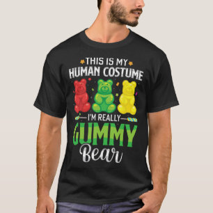 T-shirt Gummy Porte Mon Costume Humain Funny Candy Hallowe
