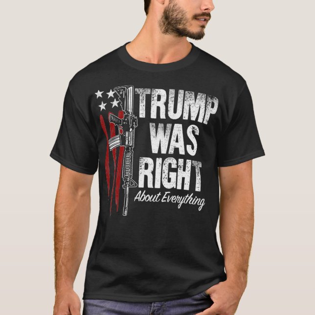 T-shirt Gun Patriots American Flag Trump (Devant)