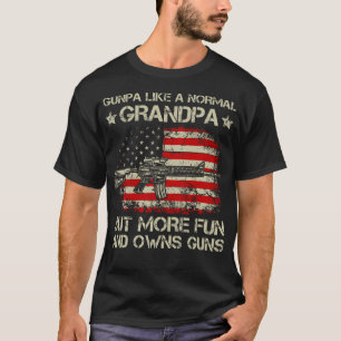 T-shirt Gunpa Comme Un Grand-Père Normal Mais Plus Amusant