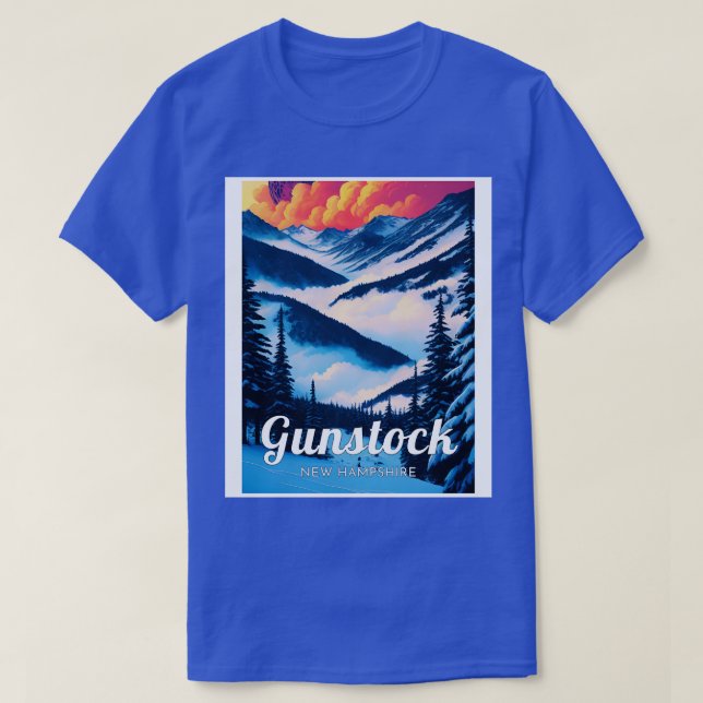 T-shirt Gunstock ski New Hampshire (Design devant)