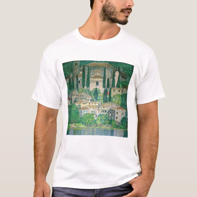 T-shirt Gustav Klimt - Église à Cassone (Devant)