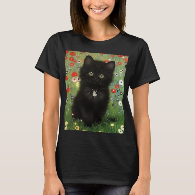 T-shirt Gustav Klimt Kitten (Devant)