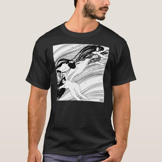 T-shirt Gustav Klimt - Poisson Sang Surreal Art Japonais (Devant)