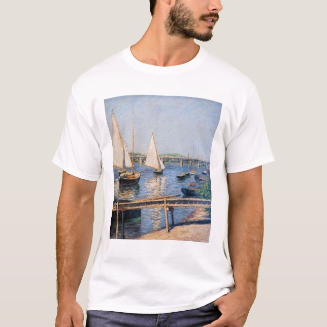 T-shirt Gustave Caillebotte - Bateaux à voile à Argenteuil (Devant)