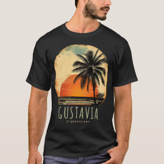 T-shirt Gustavia St Barthelemy St Barts Beach Palm Trees i