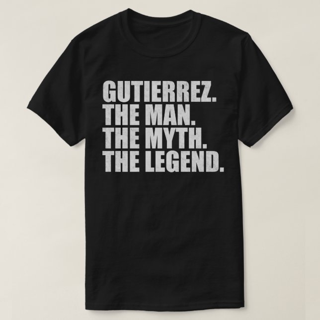 T-shirt Gutierrez Gutierrez Nom de famille Gutierrez Nom d (Design devant)