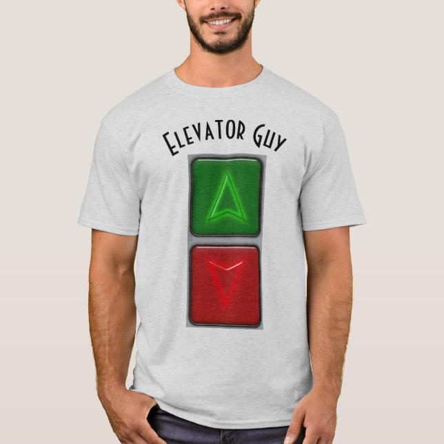 T-shirt Guy de l'ascenseur Boutons indicateurs (Devant)