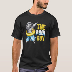 T-shirt Guy Pool Dabbing Raccoon Vacances Été nage Be