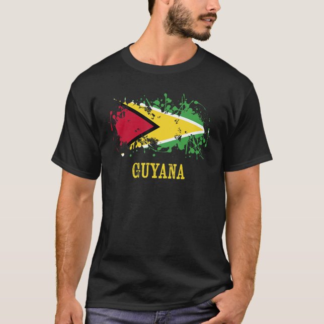 T-shirt Guyaian enthusiasts for Guyana and Guyana (Devant)