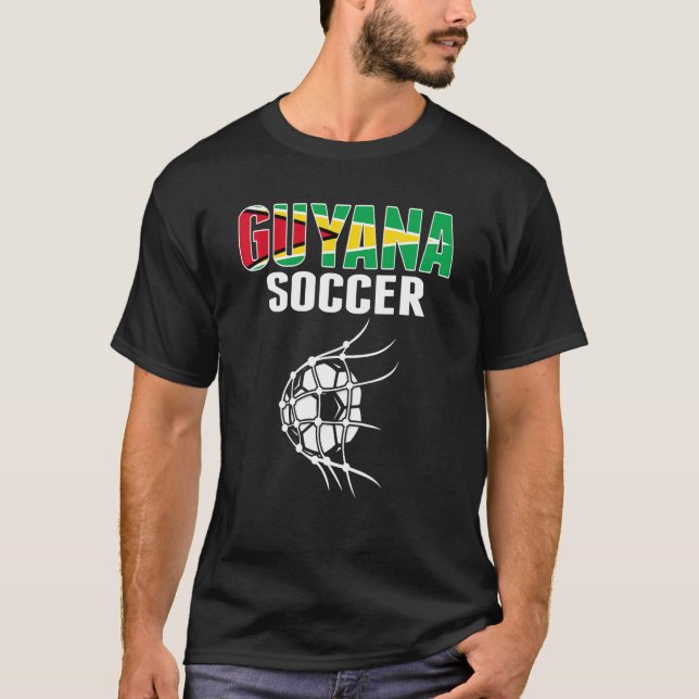 T-shirt Guyana Bal De Football Sur Net Guyanais Suppo (Devant)