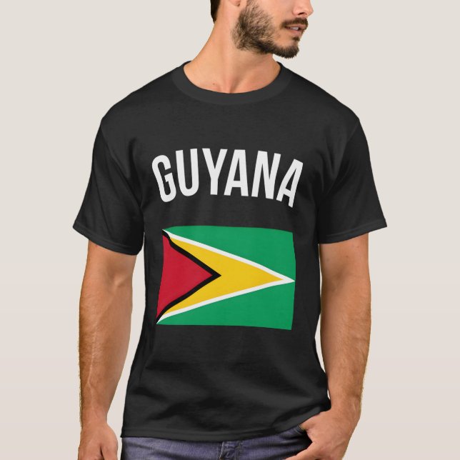 T-shirt Guyana Drapeau Guyane Guyana (Devant)