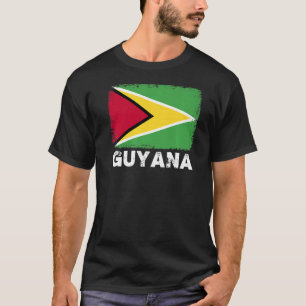 T-shirt Guyana Drapeau Soutien Guyane Personnes Femmes Hom