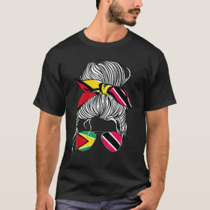 T-shirt Guyana Drapeau Trinité-et-Tobago Nombre de filles 