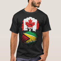 Guyana Guyane Drapeau canadien des racines d'arbre