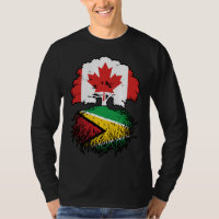 Guyana Guyane Drapeau canadien des racines d'arbre