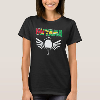 T-shirt Guyana Ping Pong Équipe de Tennis de Table Guyani