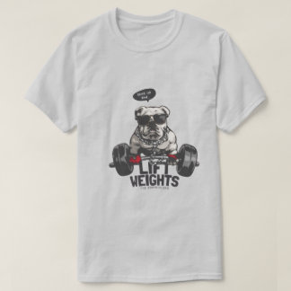T-shirt Gym Beast Bulldog Weightlifting Funny Fitness T-Sh