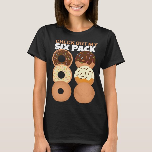 T-shirt Gym Check Out My Six Pack Donut Summer Vacation (Devant)