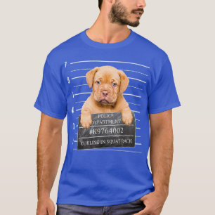 T-shirt Gym Cute Puppy Mug Tiré Pour Le Curling Dans Le Ra
