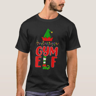 T-shirt Gym Elf Correspondant Famille Éclairage Noël