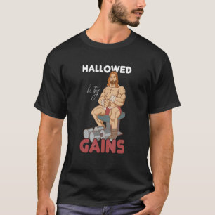 T-shirt Gym Hallow Be Thains Fitness Workout Jesus