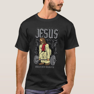 T-shirt Gym Jesus Worlds Best Deadlifter Christian Workout