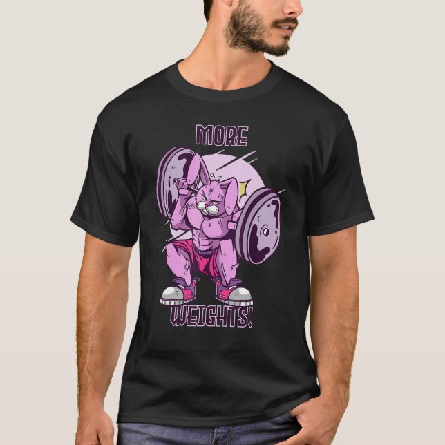 T-shirt Gym Rabbit Plus de poids Entraînement Motivation J (Devant)