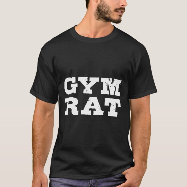 T-shirt Gym Rat Funny Bodybuilding Entraînement 1 (Devant)