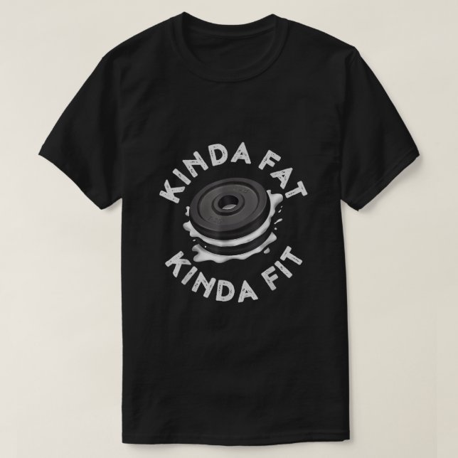 T-shirt Gym Shirt entraînement Kinda Fat Kinda Fit (Design devant)
