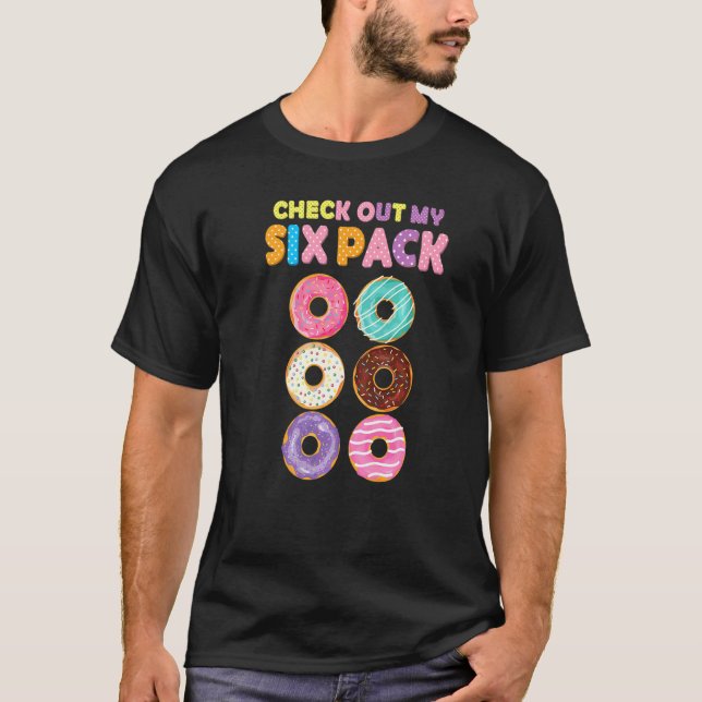 T-shirt Gymnase Amusante Découvrez Mon Pack Six Donut Funn (Devant)