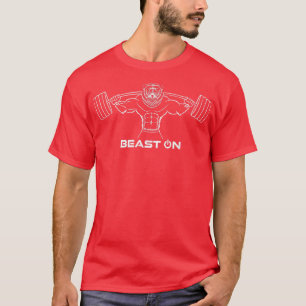 T-shirt Gymnase Bête De Fitness Ours Sur Gymnase Motivatio