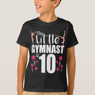 T-shirt Gymnaste 10 ans Anniversaire Tumbling Gymnastique 