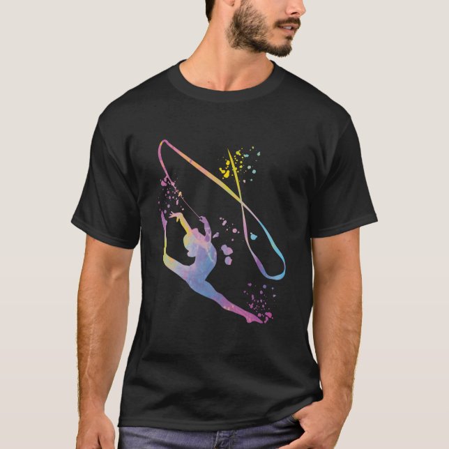 T-shirt Gymnaste Avec Bande Gymnastique Rythmique (Devant)