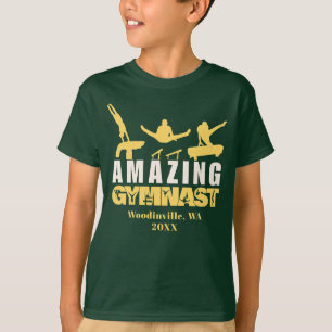 T-shirt Gymnaste Extraordinaire personnalisé Nom de la dat