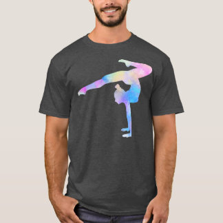T-shirt Gymnaste Gymnastique Cadeau Femmes Filles Aquarell