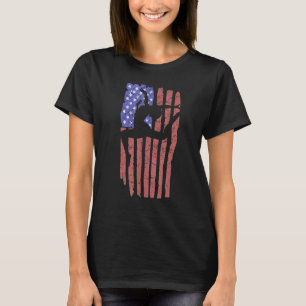 T-shirt Gymnaste Vintage États-Unis Drapeau américain Gymn